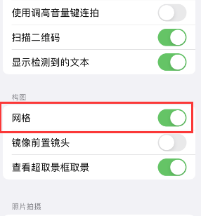 东港苹果手机维修网点分享iPhone如何开启九宫格构图功能